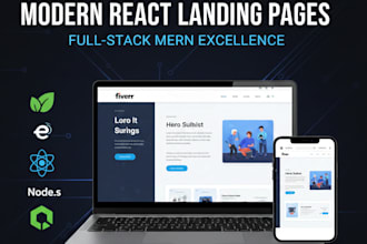 build a modern responsive react landing page
