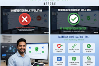 fix facebook page monetization policy issues and partner policy removal