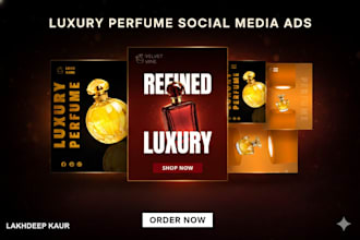 design elegant fragrances social media posts