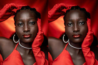 professional skin retouching and headshot editing in photoshop