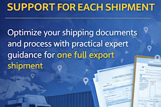support your export shipment process and customs shipping documents