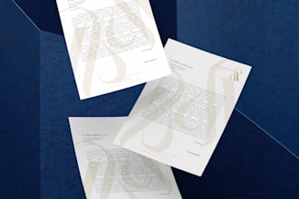 custom premium letterhead and invoice design