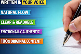 be your ghostwriter and write authentic content in your voice