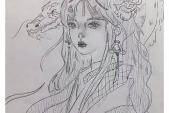 hand draw artworks that you have provided me in my art style