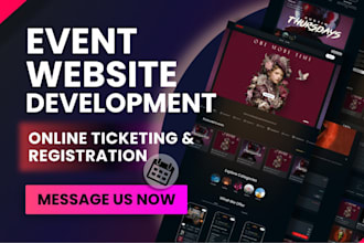 design and develop a professional event website with ticketing and registration