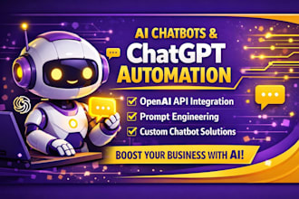 develop ai chatbots, chatgpt automation, openai API and prompt engineering