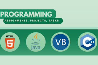 do projects in java gui, javascript, HTML, vb net and cpp