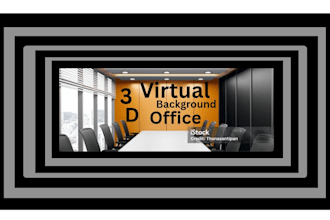 create the virtual background office design professional business office