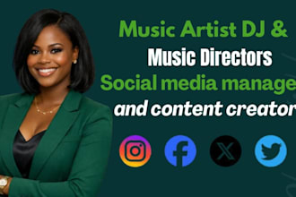 be your music artist dj music directors social media manager and content creator