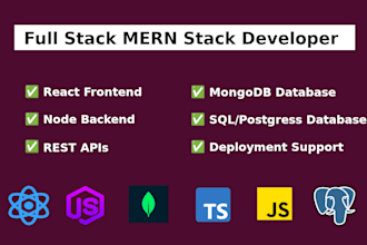 be your full stack mern stack software developer