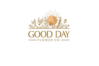 design a modern minimal floral logo