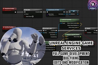 debug, fix or create unreal engine 5 game blueprints, game systems and mechanics