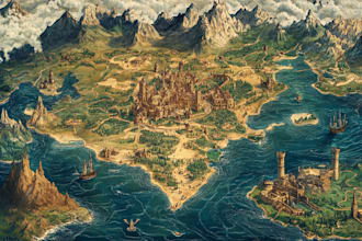 map for dnd map illustration world vector map novels