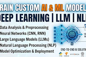 train ai machine learning, and deep learning models llm nlp  for web app