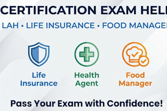 aid in lah, food manager, health agent and producer life insurance certification