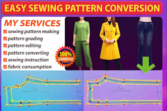 make sewing patterns, pattern grading, clo3d designs,