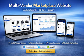 build marketplacekit cs cart shopify multi vendor ecommerce marketplace website