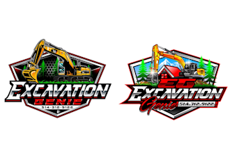 design unique excavator logo for your company