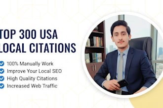 create 300 USA local citations for better local SEO ranking