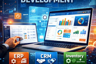 develop custom CRM erp and business management software