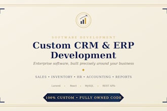 develop custom CRM erp business management software
