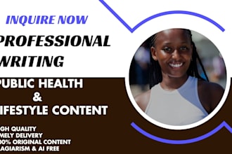 write lifestyle content and urgent public health articles