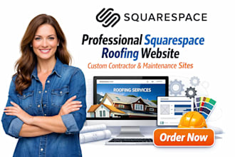 redesign squarespace roofing company website contractor website maintenance site