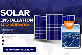 provide exclusive solar installation leads, facebook ads, google ads, video ads