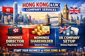 hong kong nominee director, shareholder, business registration UK company setup