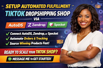 setup automated fulfillment tiktok dropshipping shop via autods zendrop spocket