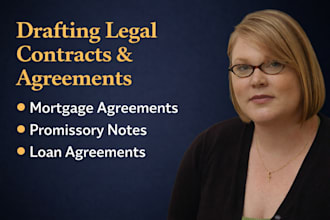 draft legal contracts, mortgage agreements, promissory notes and loan agreement