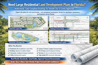 prepare large residential land development plans in florida