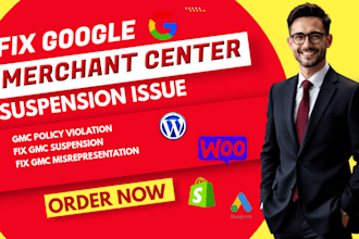 fix google merchant center suspension, policy violation and misrepresentation