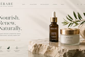 skincare shopify store beauty website cosmetic  skincare shopify store