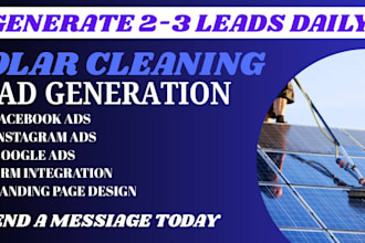 solar cleaning leads solar cleaning facebook ads google ads video ads