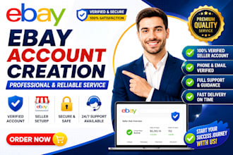 ebay account creation, account setup, ebay business account creation,
