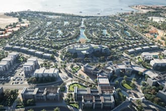 replan resort master plan,landscape model,urban building zoning,3d visualization