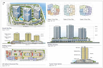 prepare residential tower cluster drawings in miami