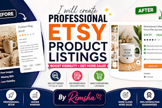 create professional etsy product listings