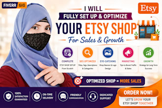 fully set up and optimize your etsy shop for sales and growth