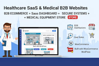 healthcare saas platform medical equipment ecommerce b2b website using wordpress