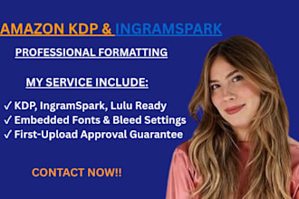 format your book for amazon KDP, ingramspark and lulu print ready pdfs