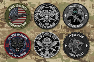 design military, army, tactical, patches, badge, skulls, sticker circular logo