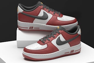 do 3d sneaker design, shoe modeling, footwear rendering and animation