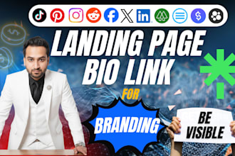 create, set up, and optimize social media and linktree profiles with branding