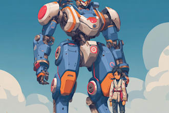 make your high quality mecha illustration for your need