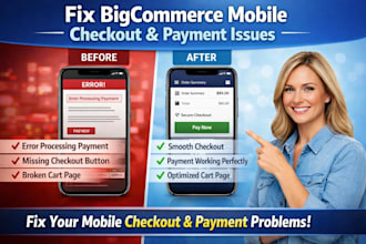 fix bigcommerce mobile responsive design problem checkout cart or payment issues