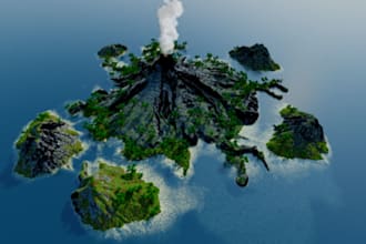 create a custom worldpainter minecraft map with realistic terrain