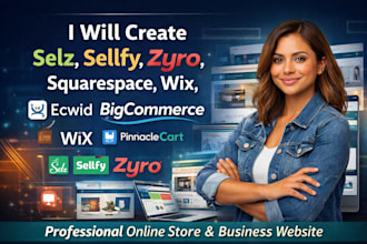 create selz sellfy zyro squarespace wix ecwid bigcommerce pinnaclecart website