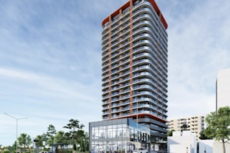 3d mix use building,landscape terrace render,urban site layout,ground floorplan